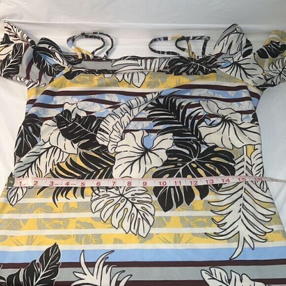 H&M Floral Cold Shoulder Dress Size L - Picture 9 of 9